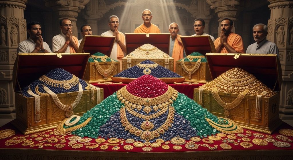 'Thakurji's Treasure' Unveiled at Banke Bihari Temple: Team Amazed by Priceless Gems and Jewelry on Dhanteras!