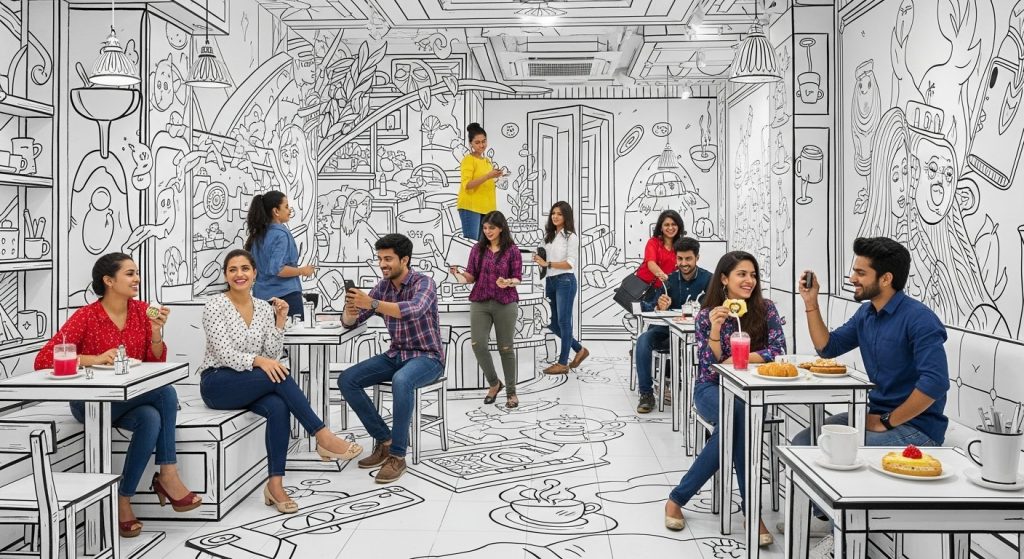 Magical 2D Cafe Opens in Hyderabad! Art Leaps From Walls; Discover Its Unique Features