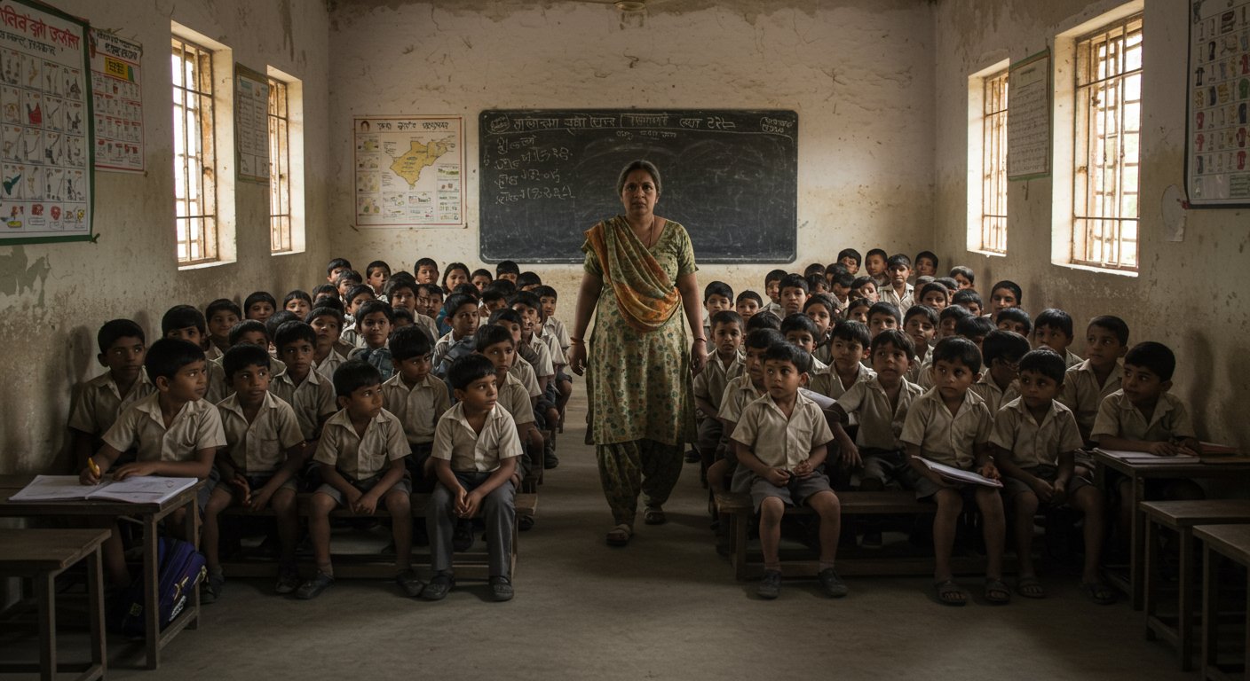 शिक्षा मंत्रालय के चौंकाने वाले आंकड़े: देश के 1 लाख स्कूलों में एक ही शिक्षक, 34 लाख बच्चों का भविष्य अनिश्चित