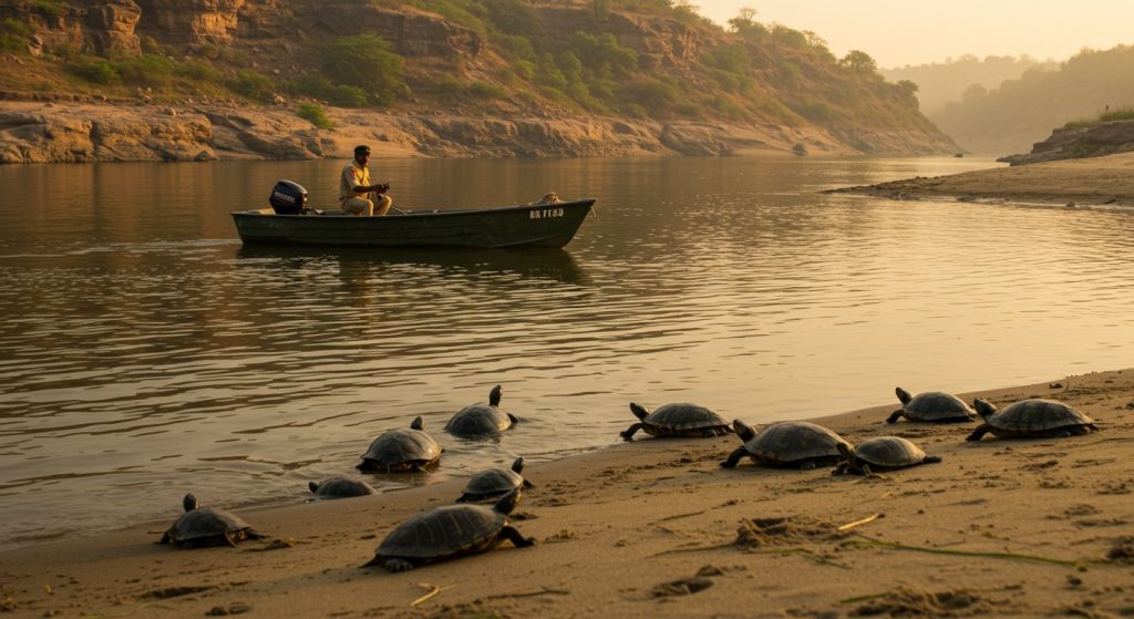 Threat to Chambal turtles ahead of Diwali! Motorboat surveillance launched to stop smuggling