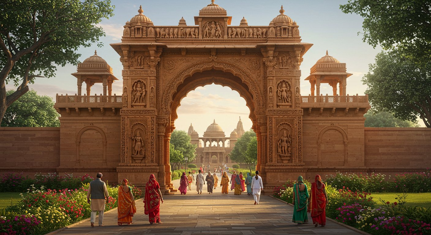 अयोध्या में बीएचयू के कला शिक्षक ने बनाया ‘तिलक द्वार’: हनुमान गुफा मार्ग पर हुआ स्थापित, बन रहा आकर्षण का केंद्र