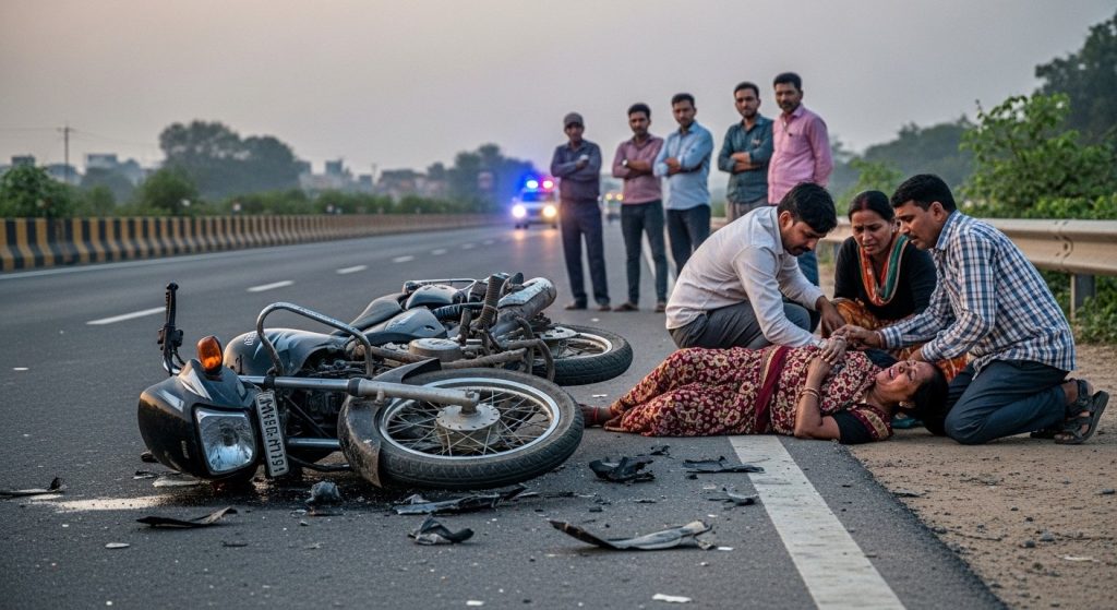 Horrific Road Accident in Varanasi: Unknown Vehicle Kills Cousins, Aunt Seriously Injured