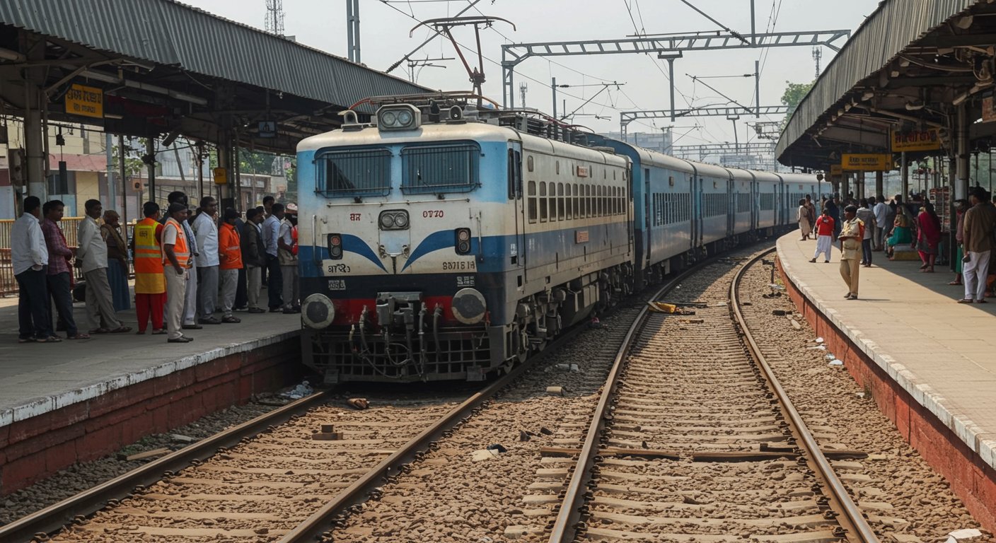 हापुड़ रेलवे स्टेशन पर टला बड़ा रेल हादसा, पटरी से उतरा इंजन, ट्रेनों की आवाजाही रही सामान्य