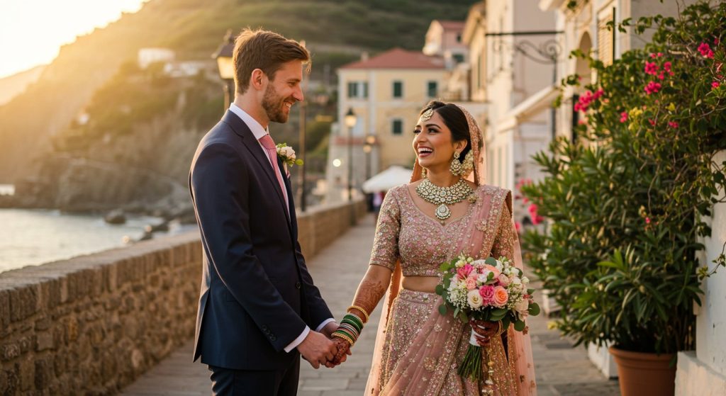 Girl falls for well-built man in foreign country, marries setting aside language and dialect!