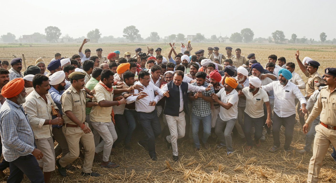 उत्तर प्रदेश में ‘खाद संग्राम’: सचिव को दौड़ा-दौड़ा कर पीटा किसानों ने, पुलिस भी बेबस
