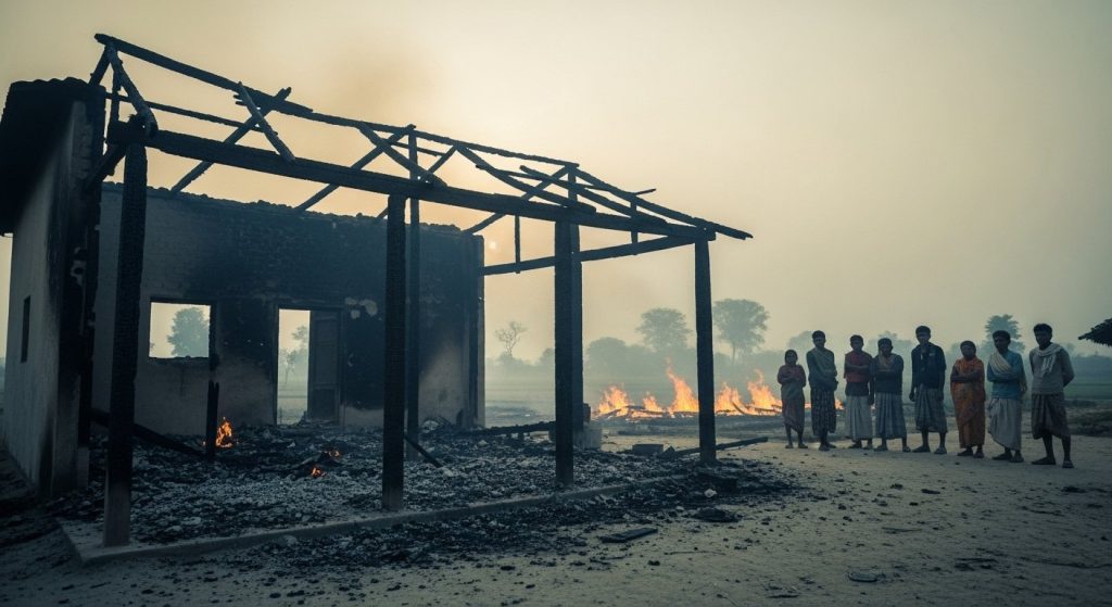 Horrific Incident in UP: Couple and Daughters Burnt Alive on Storage Loft; Six Bodies Found, Serious Questions Raised Over Police Failure
