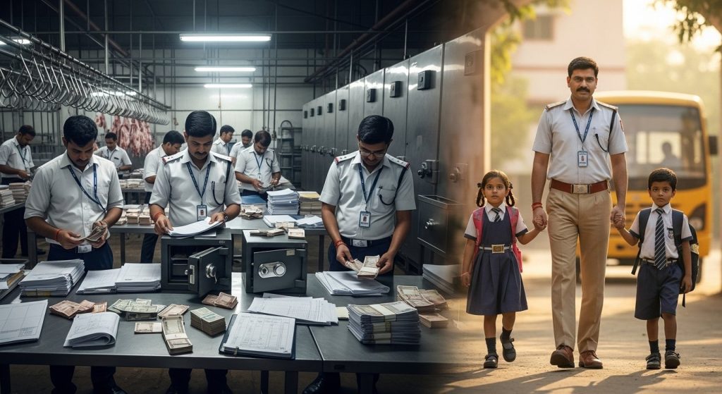 UP's Major Raid: Crores in Illegal Transactions at Meat Factory; Income Tax Team Dropped Children at School and Brought Them Back!