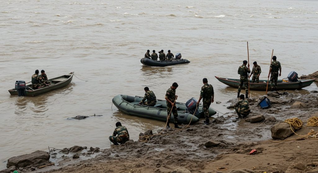 Horrific Accident at Utangan River: Seven People Missing, No Clue Found Even on Third Day; Army Search Operation Continues