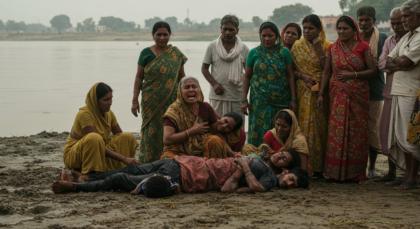 उटंगन नदी का कहर: चार दिन बाद मिला करन का शव, मां की चीखों से गूंजा गांव, पत्नी बेसुध