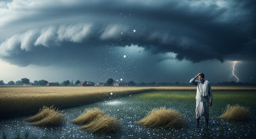 Sudden Weather Change in UP: Hail and Heavy Rain Alert Issued for Many Districts, Farmers' Concerns Rise