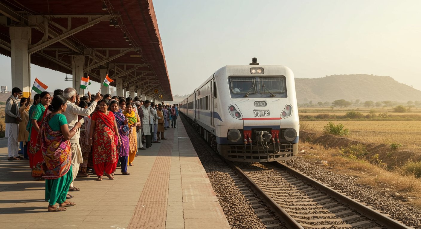 महोबा में वंदे भारत एक्सप्रेस का ऐतिहासिक आगमन: बुंदेलखंड के विकास को मिलेगी नई रफ्तार
