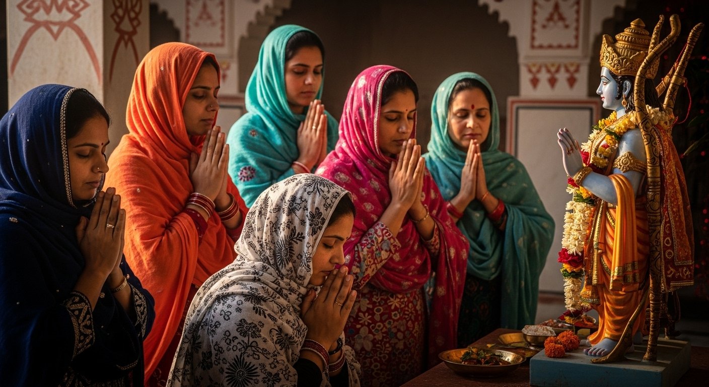 वाराणसी: मुस्लिम महिलाओं ने टेका प्रभु राम के आगे माथा, नफरत फैलाने वालों को दिया करारा जवाब
