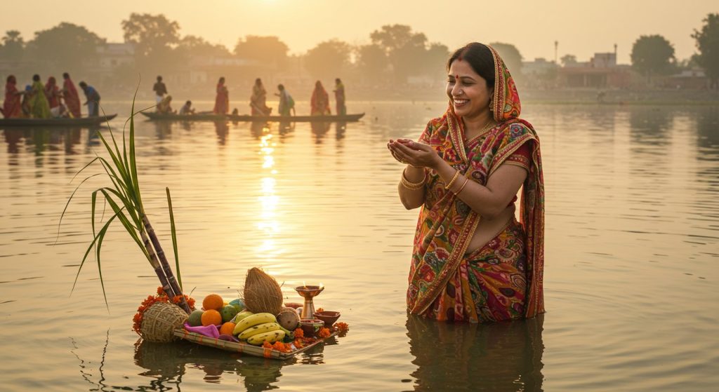 Vaasav Datta Returns to Sitapur from Canada: A Unique Joy in Celebrating Chhath Mahaparv in Her Homeland