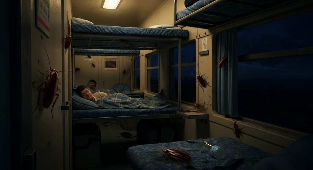 Cockroaches Reign in VIP Trains, Disturbing Passengers' Sleep, Complaints Ineffective