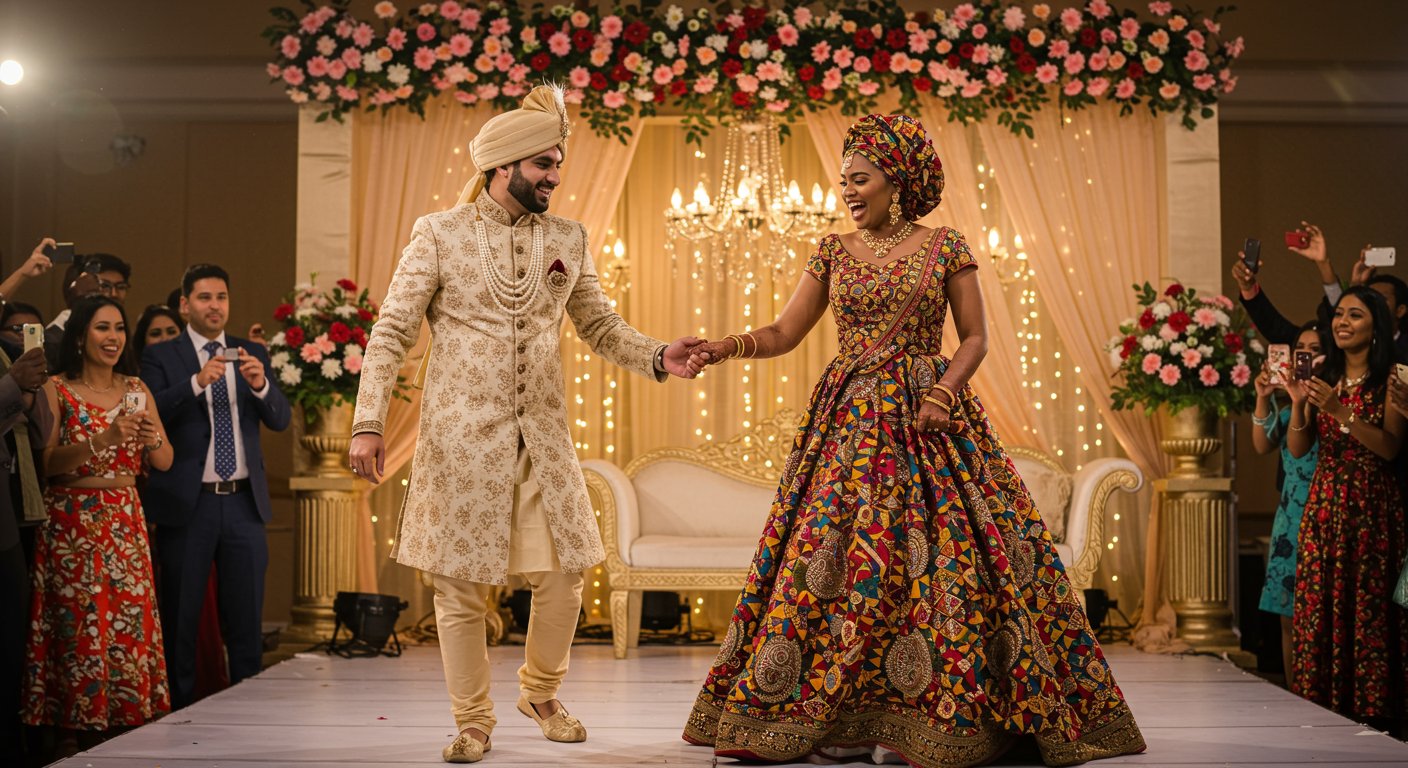 भारतीय दूल्हा, अफ्रीकी दुल्हन का जलवा: शादी में देसी-विदेशी ठुमकों से धूम, वीडियो वायरल!