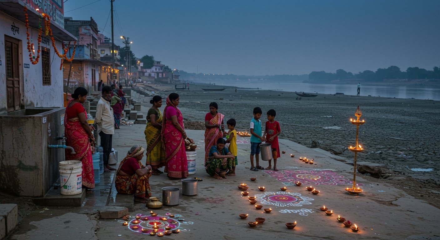 दिवाली से पहले गहराया जलसंकट: गंगाजल की आपूर्ति एक चौथाई हुई, तीन लाख लोगों की दिवाली फीकी पड़ने का डर