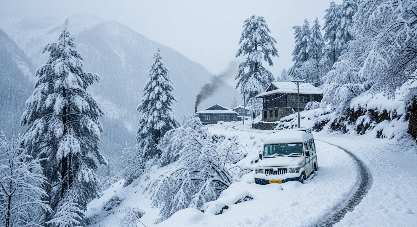 हिमाचल में मौसम का पलटवार: ऊपरी जिलों में भारी बारिश के साथ बिछी बर्फ की सफेद चादर, कई रास्ते अवरुद्ध