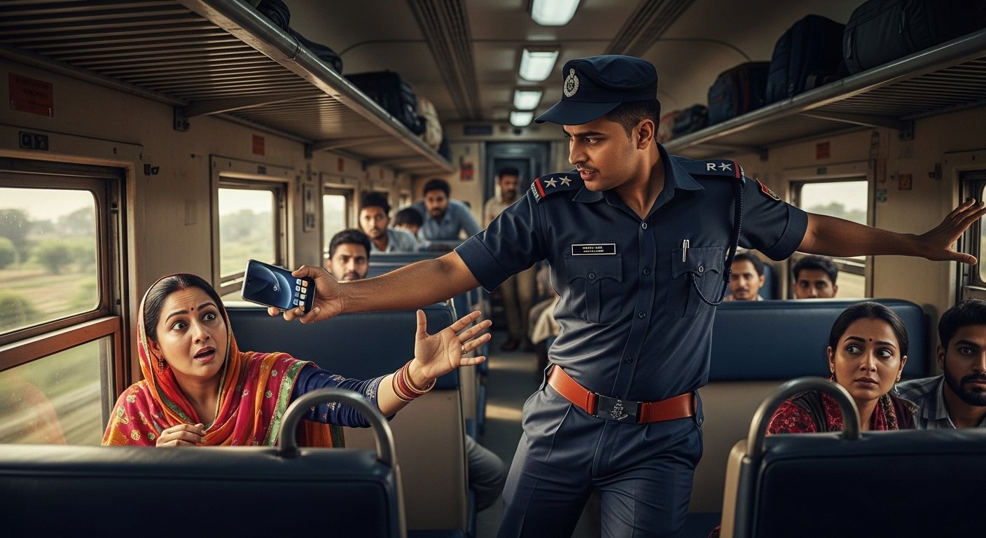 सुरक्षा का वादा तोड़ने वाला RPF जवान ही निकला चोर! चलती ट्रेन में महिला का फोन छीना, वीडियो वायरल