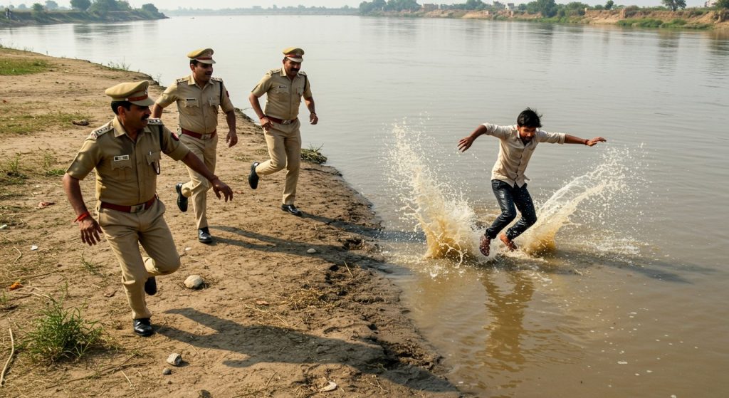 Kidnapping Accused's Brother Jumps Into River In Front Of Police, Sub-Inspector And Constable Flee: Shocking UP Incident