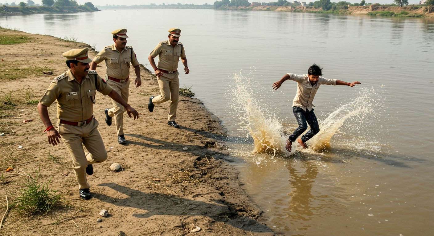 पुलिस के सामने नदी में कूदा अपहरण के आरोपी का भाई, दरोगा और सिपाही भागे उल्टे पांव: यूपी की हैरान कर देने वाली घटना