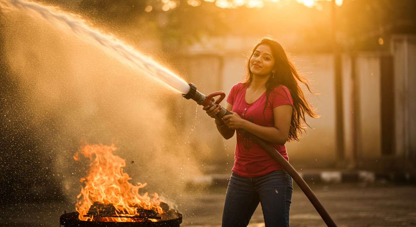 अजब-गजब! आग बुझाते हुए लड़की ने अपनी अदाओं से इंटरनेट पर मचाया ‘तहलका’, वीडियो हुआ वायरल