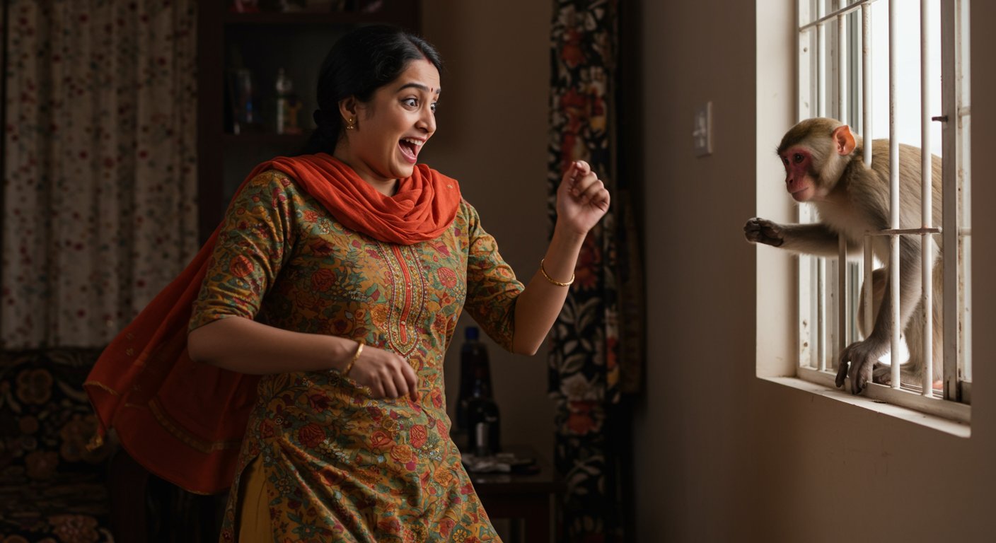 डांस कर रही थी महिला, खिड़की पर आया बंदर, फिर जो हुआ वो देख लोगों के उड़े होश!