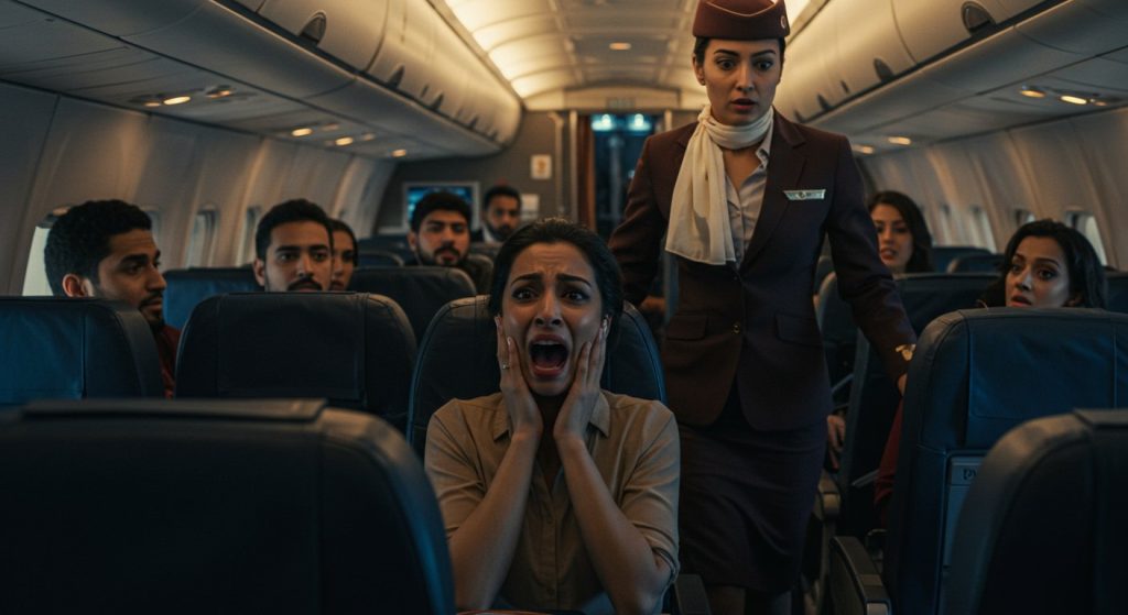 Woman Screams on Flight, Air Hostess Immediately Handles Situation; Culprit Gets 'Dubai Style' Punishment!