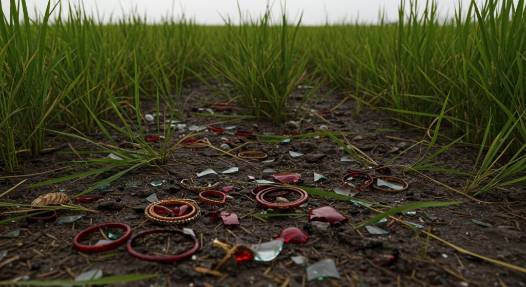 Horrifying Incident in UP: Woman Who Went to Cut Paddy Missing, Broken Bangles and Bloodstains Scattered in Field; Murder Suspected in Land Dispute