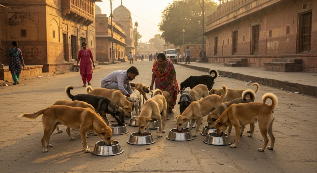 World Animal Welfare Day 2025: Stray dogs in Agra received full meals at 100 feeding points
