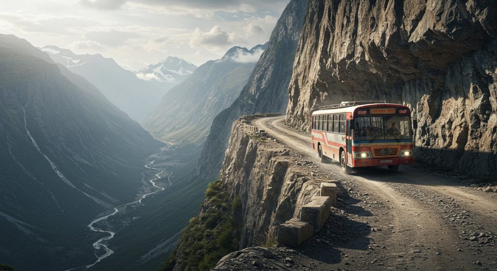 The world's most dangerous bus route, where death lurks at every turn, leaving drivers breathless!