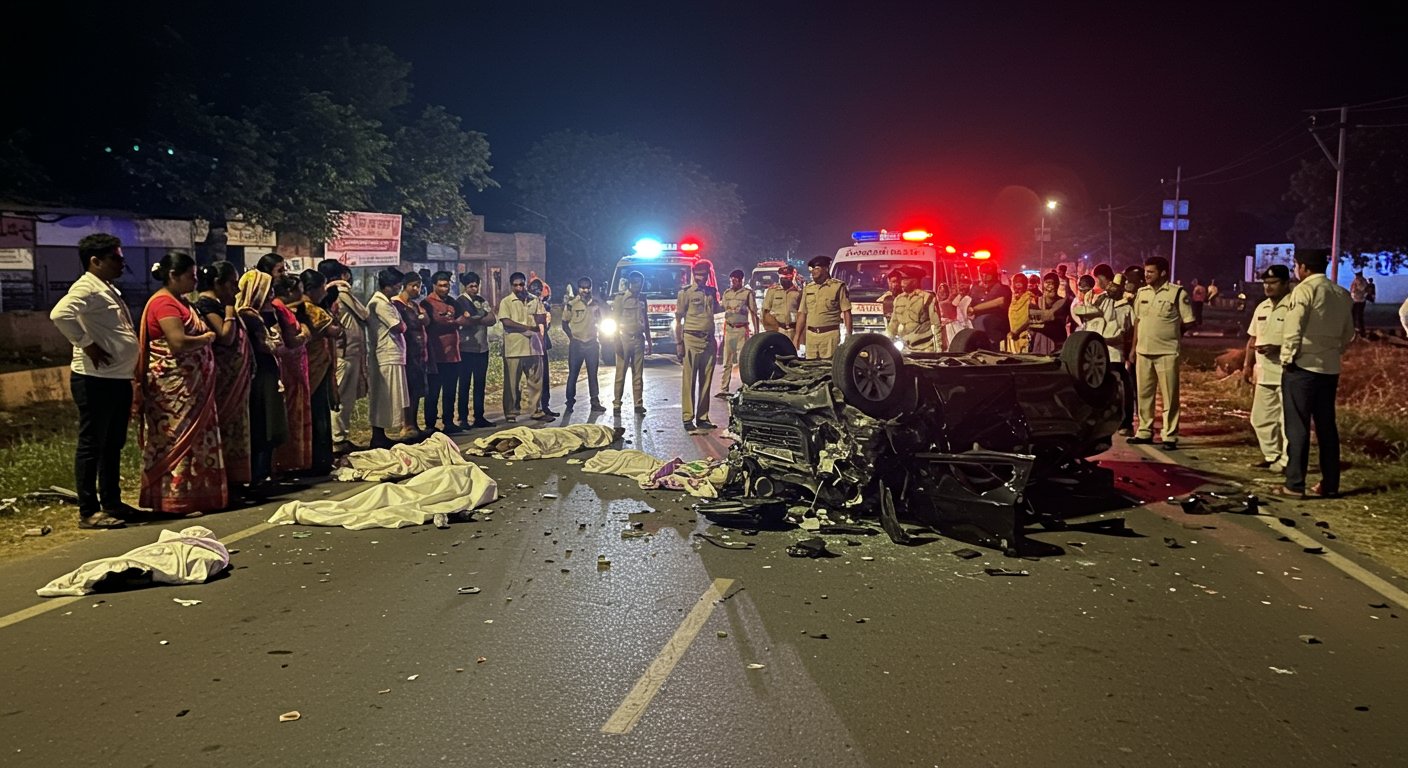 उत्तर प्रदेश में रफ्तार का कहर: तेज कार ने ली 5 जानें, कलेजा चीरती चीखों से दहल उठा इलाका, आरोपी इंजीनियर गिरफ्तार