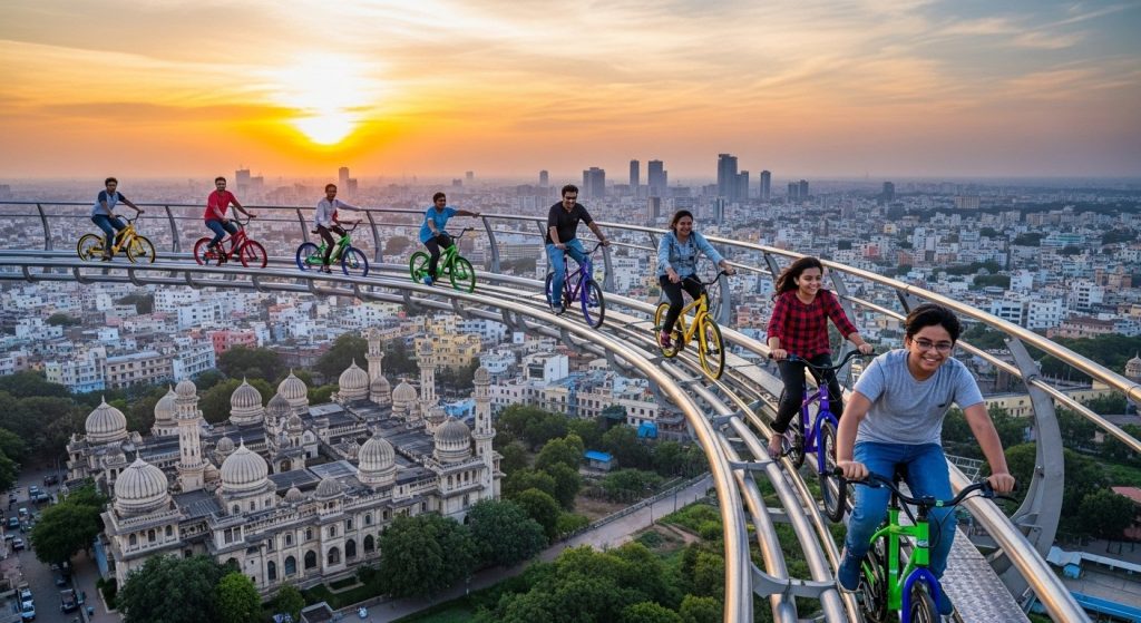 Unique Thrill of Sky-Cycling in Hyderabad! Why is this a New Exciting Destination for Children and Adults?