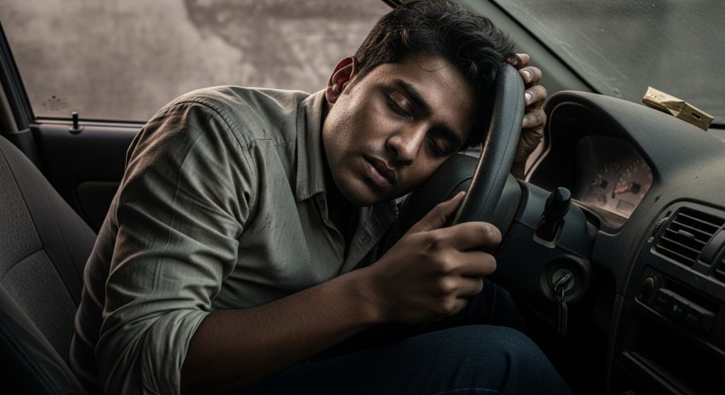 UP: Young man trapped in car steering, writhed for an hour; those who witnessed the death were shaken to their core.