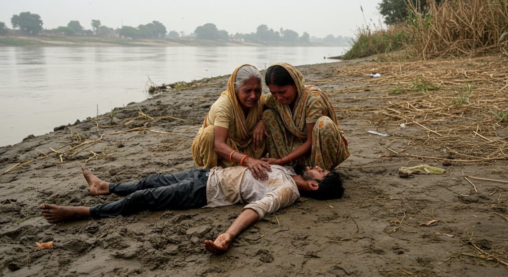 UP: Man with Gamblers Jumps Into River On Seeing Police, Dies; Mother, Sister Cling And Weep, Covid Fear Also Ineffective