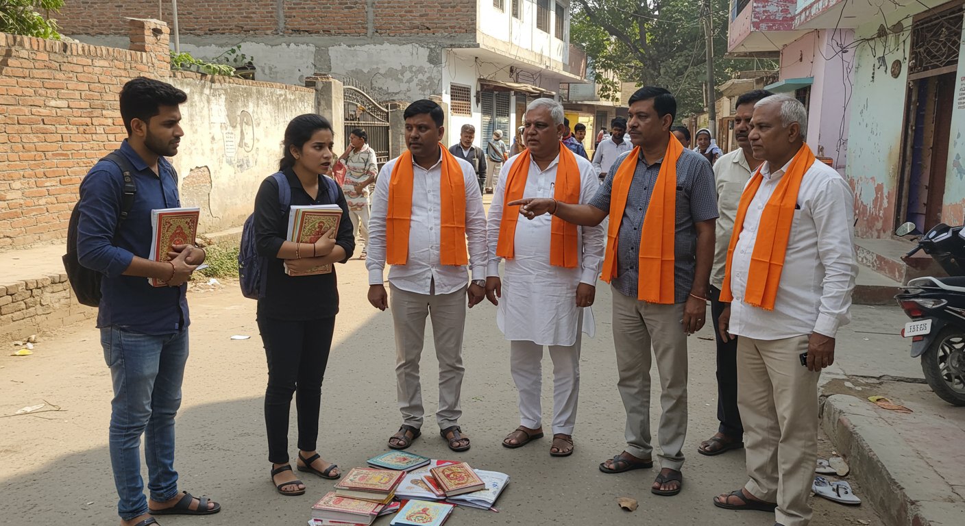 यूपी में बवाल: घर-घर बांट रहे थे धार्मिक पुस्तकें, विहिप और बजरंग दल ने युवक-युवतियों को दबोचा
