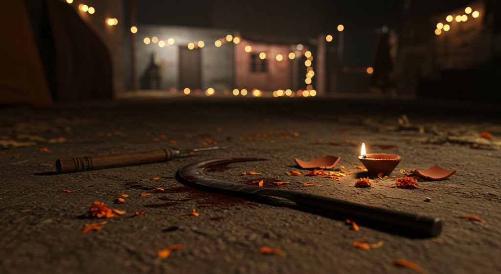 Lakhimpur Kheri: On Diwali night, elder brother cut younger with a sickle in an alcohol-fueled dispute; death.
