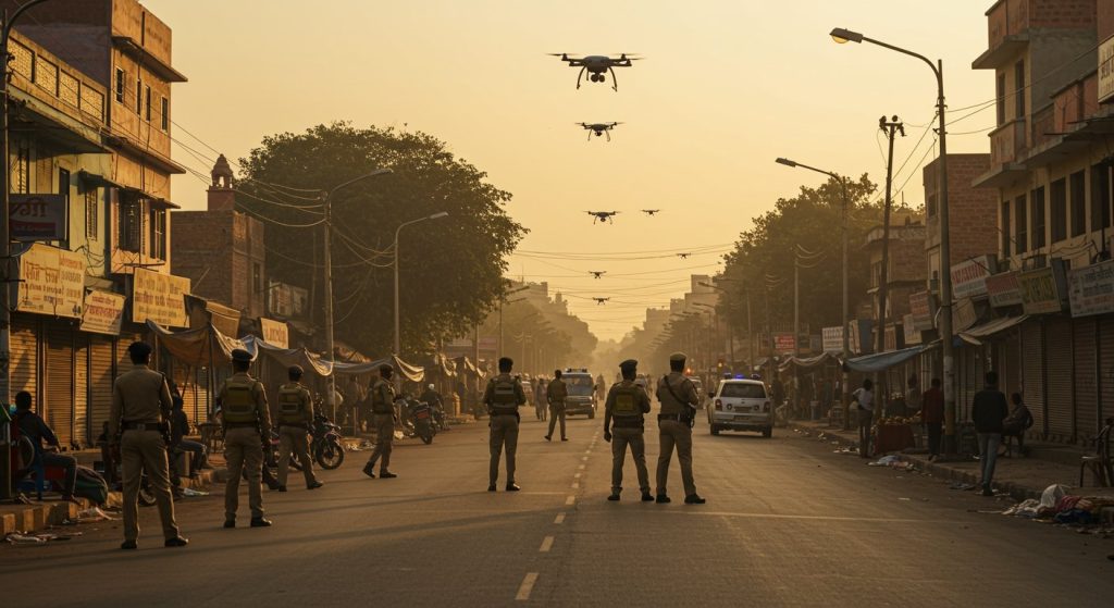 After Dussehra, Friday in Bareilly: City Security Tightened, Drone Surveillance, and Helpline Number Issued