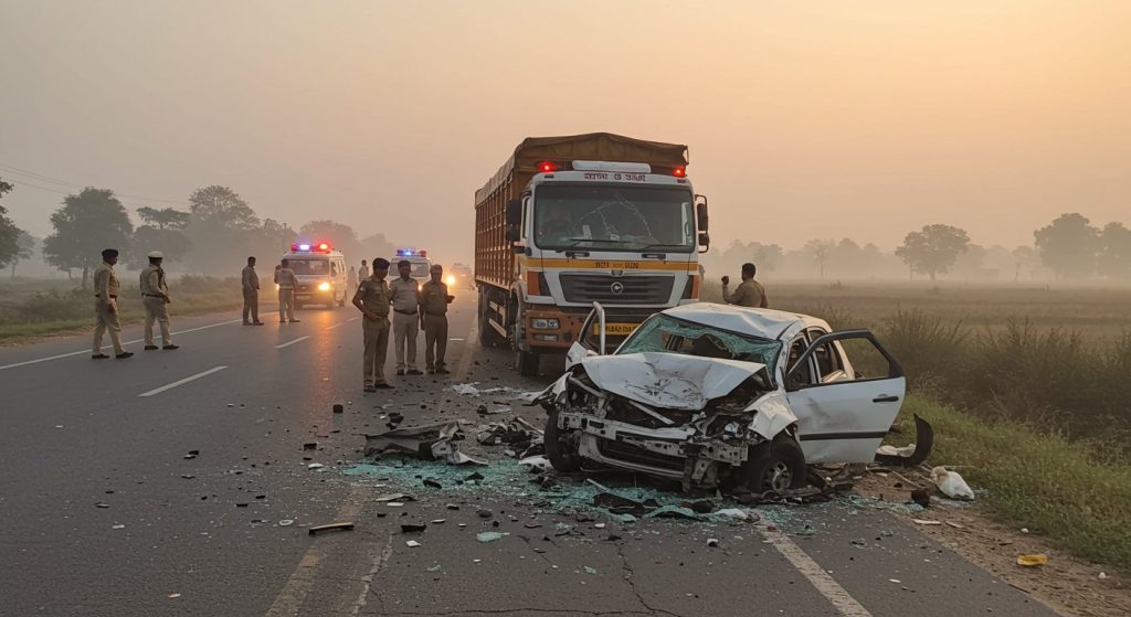 Devastating accident in UP: 8 dead in Barabanki truck-car crash; two children succumbed at Trauma Centre.
