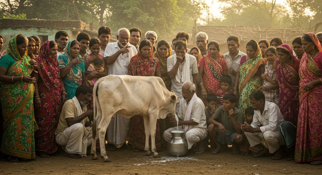 One-Year-Old Heifer Gives Milk! Crowds Gather in Village, People Call It a 'Miracle'!