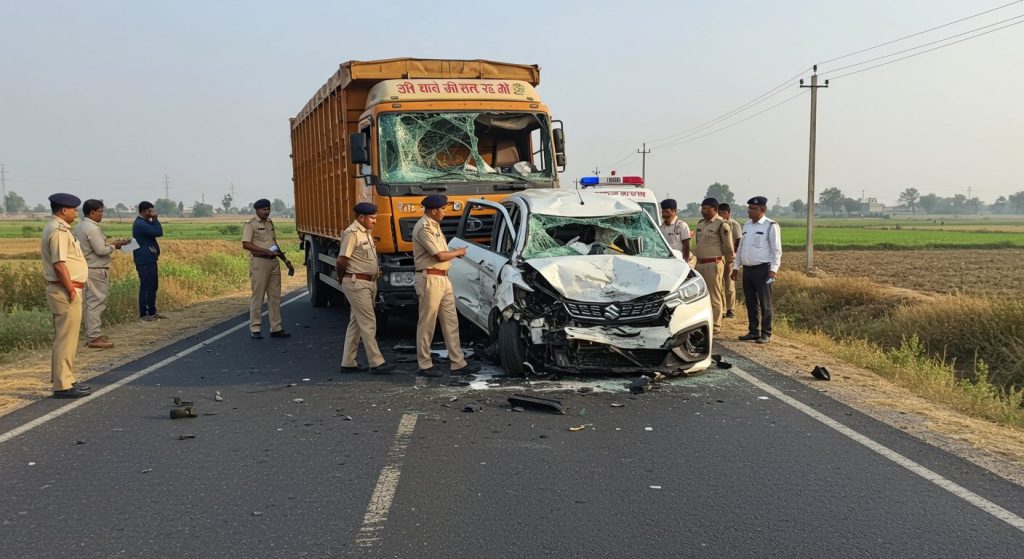 Horrific Road Accident in Barabanki: 6 Tragically Killed in Truck-Ertiga Collision on Deva-Fatehpur Road
