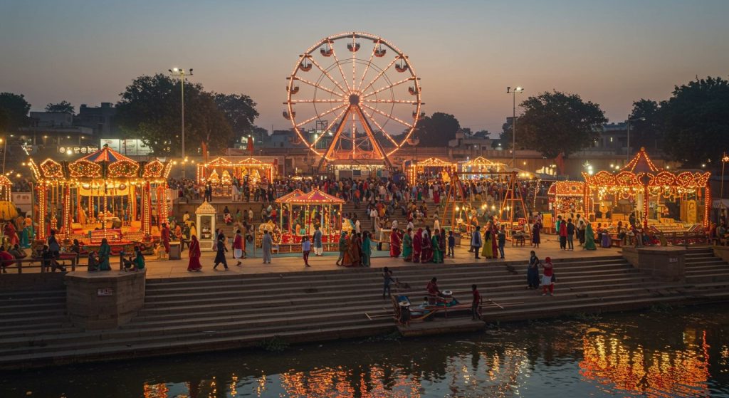 Vibrancy at Barailey's Chaubari Fair: Swings set up, shops adorned, Ramganga Ghat's new look captivates.