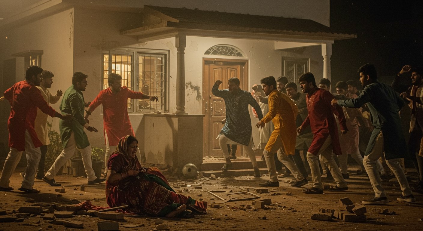 बदायूं में डीजे के विरोध पर मचा बवाल: बरातियों ने घर पर किया पथराव, महिला गंभीर रूप से घायल