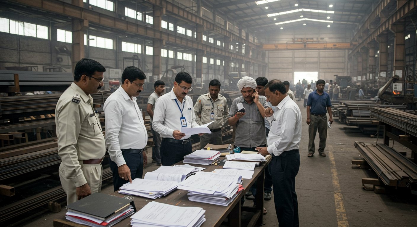 अलीगढ़-हाथरस में CGST DGCI के बड़े छापे, लोहा कारोबारियों में हड़कंप: 20 करोड़ के लेनदेन की जांच शुरू