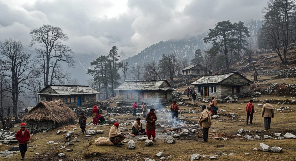 Clouds brought a chill to Uttarakhand's hilly regions, no rain expected; normal life affected by dry weather.