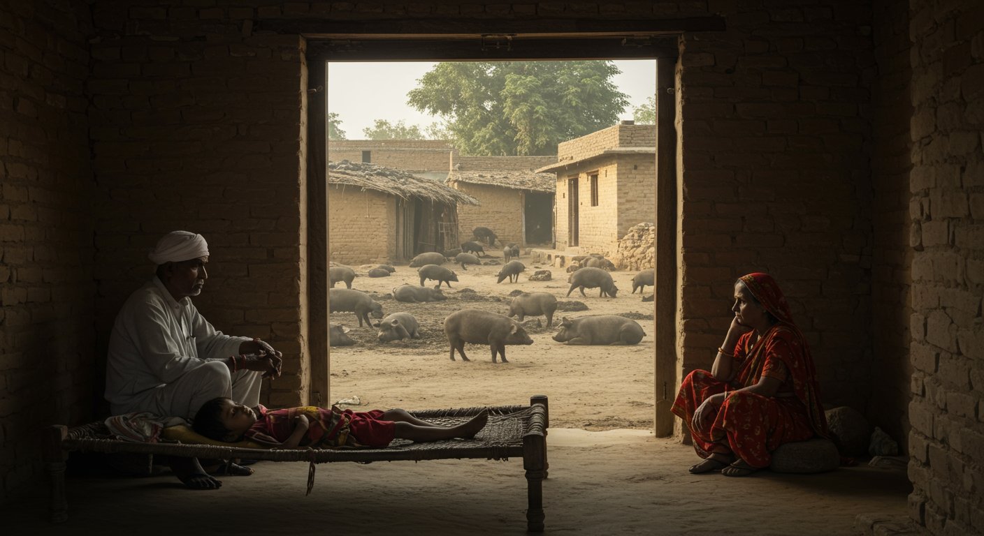 बरेली में जेई वायरस का बड़ा खतरा: बच्चा लकवाग्रस्त, दो गांवों के 90% सूअर संक्रमित, हाई अलर्ट जारी