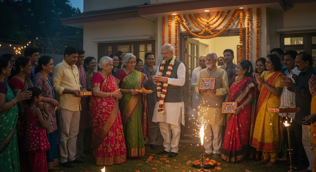 Deepti Sharma's parents honored by a Cabinet Minister: Fireworks outside the house, sweets distributed, atmosphere of celebration