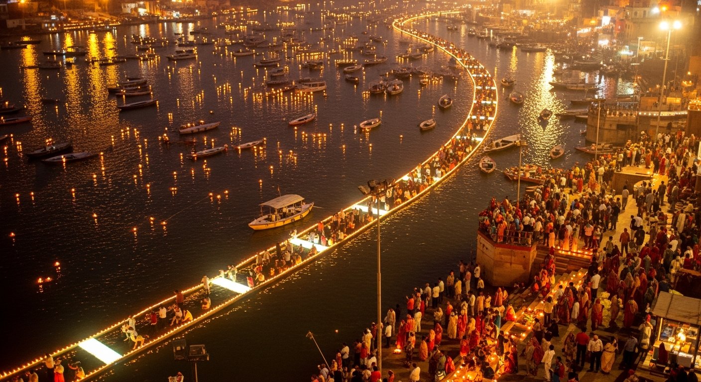 देव दीपावली 2025: वाराणसी में गंगा में 5 किमी बैरिकेडिंग, श्रद्धालुओं की सुरक्षा के लिए हर किमी पर कटाव