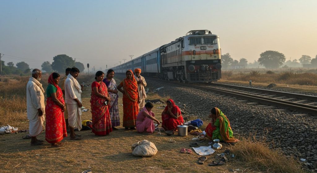 8 Devotees Hit by Kalka Express in Mirzapur: Horrific Accident While Going to Ganga Ghat for Kartik Bath