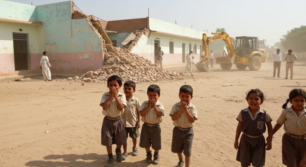Don't demolish our school! Children cry as ADA takes action to clear land in Baraula.