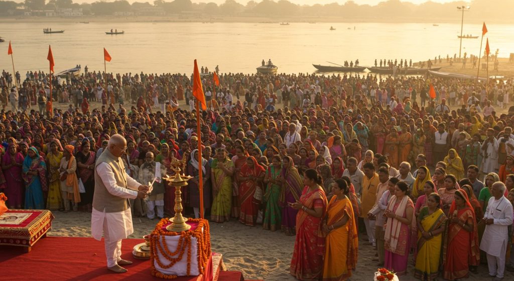 Grand Start to Kakora Fair in Badaun: Union Minister B.L. Verma Inaugurates, Sea of Devotees Throng Ganga Banks